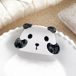 Черный Заколки для волос в форме когтей из ацетата целлюлозы, аксессуары для волос для женщин и девочек, панда, чёрные, 53x83 мм
