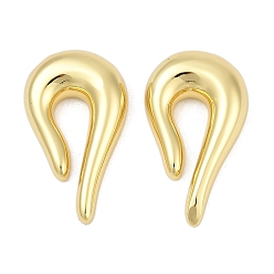 Настоящее золото 18K Латунные подвески, арочные прелести, без кадмия и без свинца, стойки покрытие, долговечный, реальный 18 k позолоченный, 30.5x17.5x6 мм, отверстие : 3.8x2.4 мм