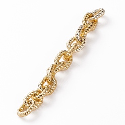 Golden Handgefertigte ccb kunststoffkabelketten, verdreht, golden, 19x14x4 mm, 39.37 Zoll (1 m)/Strang