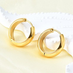 Настоящее золото 14K Серьги из 304 нержавеющей стали, ионное покрытие (ip), реальный 14 k позолоченный, 19x5 мм