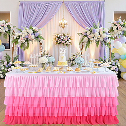 Cerise Cloth Table Skirt, For Party Decorations, Party Table Decoration Accessories, Cerise, 1820~1830x790x2~3mm