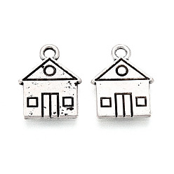 Античная Бронза Сплавочные подвески тибетского стиля, прелести дома, античная бронза, 16.5x12.5x1.2 мм, отверстие : 1.8 мм, Около 1000 шт / 1000 г