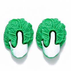 Средний Морско-зеленый Смола декодирует кабошоны, имитация еды, капуста, средний морской зеленый, 23x17x8.5 мм