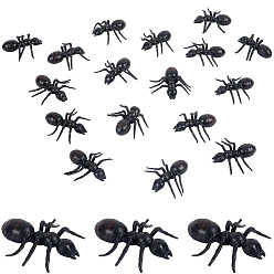 Черный 30ПК ПВХ имитационная модель игрушки муравей, для украшения хэллоуина, чёрные, 40.5x41.5x10 мм