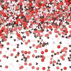 Красный 100g ПВХ кабошоны, ногтей декоративные аксессуары, разнообразные, красные, 4.5~6x4~6x0.5~6 мм