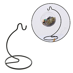 Черный Вешалка для утюга из стеклянной бутылки, Стеллаж для микропейзажа для украшения дома, чёрные, 17x10.4 см