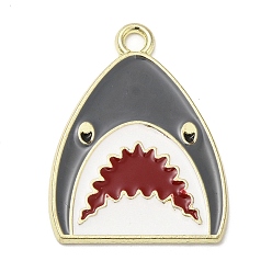 Серый Подвески из сплава , акула, серые, 28x21.5x1.5 мм, отверстие : 2.5 мм