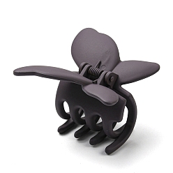 Верблюжий Заколка для волос с матовой бабочкой, пластиковая заколка для волос с конским хвостом в виде бабочки для женщин, верблюжие, 59.94x67.82x44.96 мм