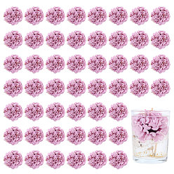 Сливовый Искусственная головка цветка из ткани, для внутренней и наружной отделки, слива, 35x45x45 мм