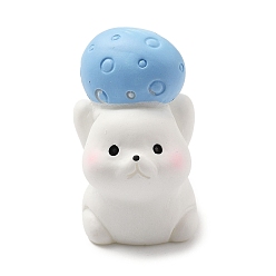 Кролик Украшения дисплей смолы, для украшения рабочего стола домашнего офиса, кролик, 17.5x21.5x28.5 мм