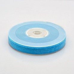 Темно-Голубой Полиэстер бархат лента для упаковки подарка и украшения празднества, глубокое синее небо, 1/2 дюйм (13 мм), о 25yards / рулон (22.86 м / рулон)