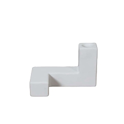 Белый Минимализм керамические подсвечники, подсвечники, геометрия художественные украшения дома, белые, 12.8x9.3 см