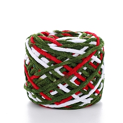 Темно-оливково-зеленый Хлопчатобумажная пряжа, бархатные хлопковые нитки для ручного вязания, для детского свитера, шарфа, ткани, рукоделия, ремесла, сегмент окрашенный, темно-оливковый зеленый, 7 мм