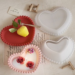 Белый Силиконовые формы для свечей своими руками, формы для литья смолы, для уф-смолы, изготовление изделий из эпоксидной смолы, сердце, белые, 153x181x23 мм