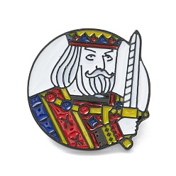 Разноцветный Эмалированная булавка для игральных карт, брошь из покерного сплава для рюкзака, платина, красочный, 25x25.5x9 мм
