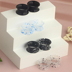 (52) Непрозрачная лаванда 4 пары 4 цвета силиконовые ушные манометры, колонка, ушные тоннели, разноцветные, 25 мм