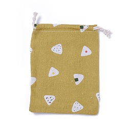 Темный Хаки Мешковины упаковочные пакеты, шнурок сумки, Темный хаки, 17.3~18.2x13~13.4 см