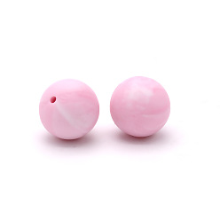 Pink Силиконовые фокальные бусины rondelle, розовые, 14x8 мм, отверстие : 2 мм