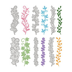 Цветок Углеродистая сталь разрезает трафареты, для diy scrapbooking / фотоальбом, декоративная тисняющая бумажная карточка, цветочным узором, 10.2x1.8~3.6x0.08 см, 6 шт / комплект