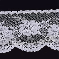 White Lace Trim Nylon Ribbon for Jewelry Making, White, 2-1/2 inch(62mm), about 100yards/roll(91.44m/roll)