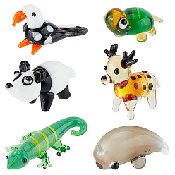 Mixed Shapes 6шт 6 стили украшения дома, украшения ручной работы дисплея бусины, cmешанных цветов, разнообразные, 21~32x10~25x7~25 мм, 1 шт / стиль