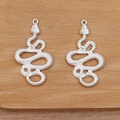 Платина Подвески из сплава , змеиные чары, платина, 42x25 мм