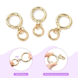 Golden Alloy Swivel Clasps, with Zinc Alloy Spring Gate Ring, Ring, Golden, 41x28.5x4.5mm, Hole: 8.5x5.5mm