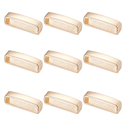 Light Gold 10шт. сплава кольца для ремня безопасности, прямоугольные, золотой свет, 22x5x7 мм