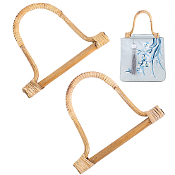 Цвет Древесины Ручки для сумок из ротанга в форме арки, принадлежности для изготовления сумок, деревесиные, 134x162x15.5 мм, внутренний диаметр: 112x112 мм