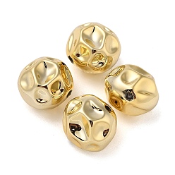 Золотой CCB пластиковые шарики, нерегулярные раунд, золотые, 19x18x12 мм, отверстие : 3 мм