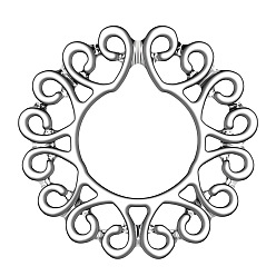 Нержавеющая Сталь Цвет Зажим-цветок из нержавеющей стали на кольцах для сосков, кольца для сосков без перфорации, цвет нержавеющей стали, внутренний диаметр: 14 мм