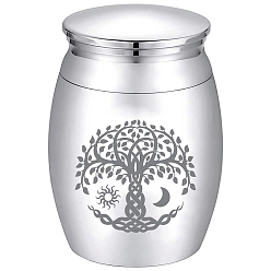 Tree of Life 1 бархатные упаковочные пакеты из поликарбоната, 1 урна для кремации из сплава ПК, древо жизни, урна для кремации: 40.5x30мм