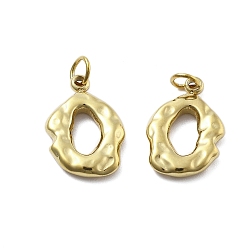 Настоящее золото 18K 304 подвески из нержавеющей стали, самородки, ионное покрытие (ip), с целью перехода в кольце, реальный 18 k позолоченный, 14.5x9.5x2.5 мм