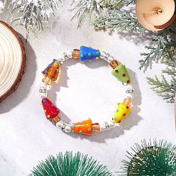 (52) Непрозрачная лаванда Браслеты ручной работы из бусин-лэмпворк и ракушек для женщин, грибные прелести, разноцветные, внутренний диаметр: 1-3/4 дюйм (4.5 см)