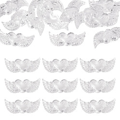 Wing 12 шт прозрачные акриловые бусины, крыло, 19.5x49.5x8.5 мм, отверстие : 3 мм