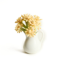 Персиковый Слойка Бутылка из смолы для молока флокированный цветок десерт модель, украшение куклы, аксессуары для ролевых игр, розовые, 30x21x50 мм