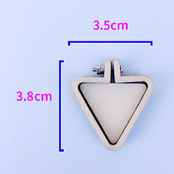 Треугольник Маленькие деревянные пяльцы для вышивания, вышивка крестиком обручи, для поделок кулон вышивка рамка ремесло украшения, треугольник шаблон, 38x35 мм