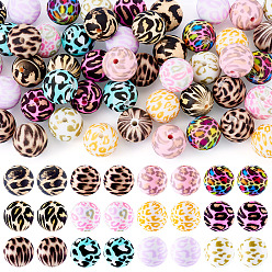 (52) Непрозрачная лаванда 48 шт 12 цвета силиконовые бусины, круглые, разноцветные, 15 мм, 4 ПК / цветов