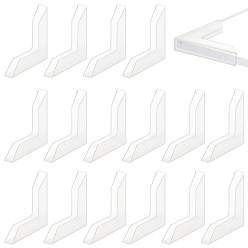 (7BDF) Прозрачный морозный бирюзовый PP & PE Г-образный треугольный защитный уголок, охранники покрывают подушку, для керамики, стекло, транспортная защита металлического листа, призрачный белый, 44x44x8 мм