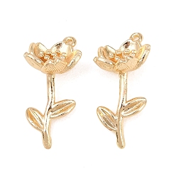 March Cherry Blossom Латунные подвески, , золотые, мартовская вишня, 21x10.5x11 мм, отверстие : 1 мм