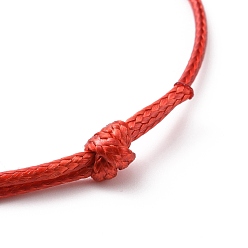 Dark Red Korean Waxed Polyester Cord Bracelet Making, Dark Red, Adjustable Diameter: 40~70mm