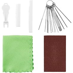 (52) Непрозрачная лаванда Комплект аксессуаров для гитары, с металлическим гитарным бриджем, набором надфилей для седельных гаек и пластиковыми гитарными гвоздями, разноцветные, 43~150x5.5~180x0.3~7 мм