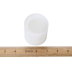 White DIY Silicone Pen Pot Molds, Resin Casting Molds, For UV Resin, Epoxy Resin Jewelry Making, Column, White, 62x56mm, Inner Diameter: 37mm