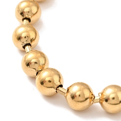 Golden Vacuum Plating 304 Stainless Steel Ball Chain Necklace & Bracelet Set, Jewelry Set with Ball Chain Connecter Clasp for Women, Golden, 8-7/8 inch(22.4~47cm), Beads: 8mm