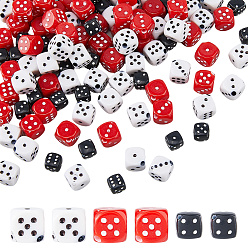 (52) Непрозрачная лаванда 120 шт 3 стили акриловые бусины, игральная кость, разноцветные, 9.5~10x9.5~10.5x9.5~10.5 мм, отверстие : 1.2~2.5 мм, 40 шт / стиль