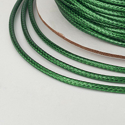 Dark Green Eco-Friendly Korean Waxed Polyester Cord, Dark Green, 1.5mm, about 169.51~174.98 Yards(155~160m)/Roll