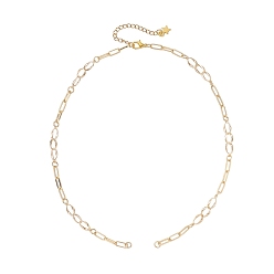 Золотой Цепочка из латунных скрепок, витая цепочка, изготовление ожерелья, с концевыми подвесками из звездного сплава, золотые, 16.93 дюйм (43 см), Перейти кольцо: 5x1 мм, 3 мм внутренним диаметром