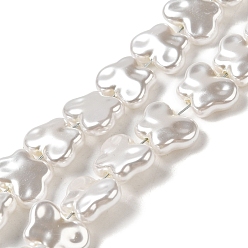 Снежный Абс пластиковые жемчужные жемчужные нити, бабочка, снег, 10x12.5x4 мм, отверстие : 1 мм, около 110 шт / нитка, 37.87 дюйм (96.2 см)