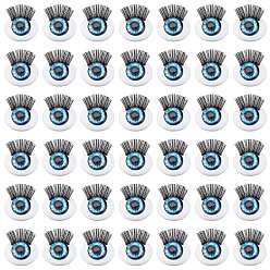 Светло-Голубой 50 пары 4d abs кукла ремесло мультфильм подвижный глаз, овал с ресничкой, для шитья кукол своими руками мягкие игрушки, Небесно-голубой, 9x11.5x4.5~7.5 мм