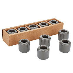 Gray Porcelain Candle Holder, Candle Jar, Column, Gray, 3.2x3.2cm, Inner Diameter: 1.75cm, 5pcs/box
